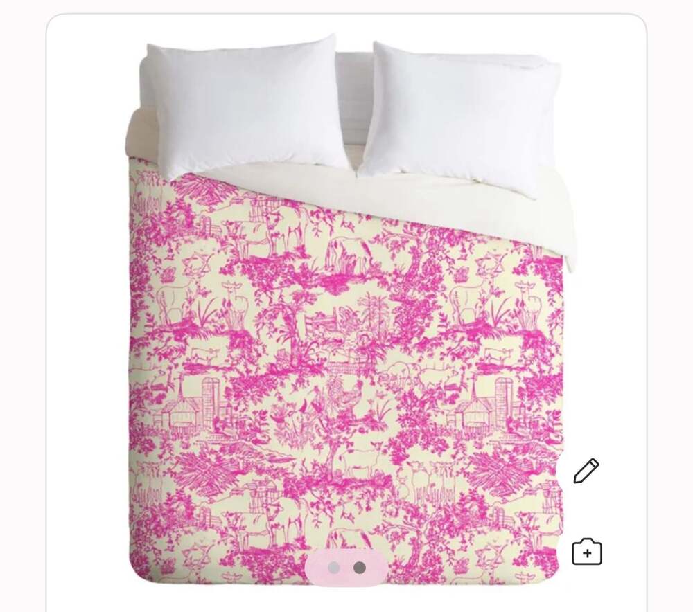 Deny Designs Farm Land Toile Duvet Cover